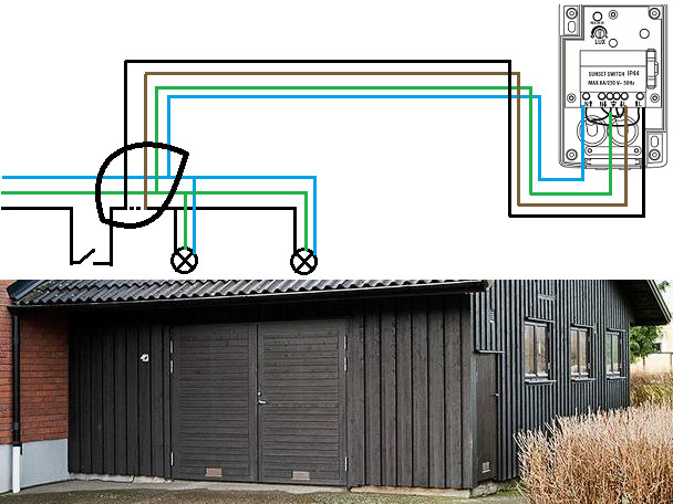 Koppla in skymningsrelä kopplingsschema Byggahus se
