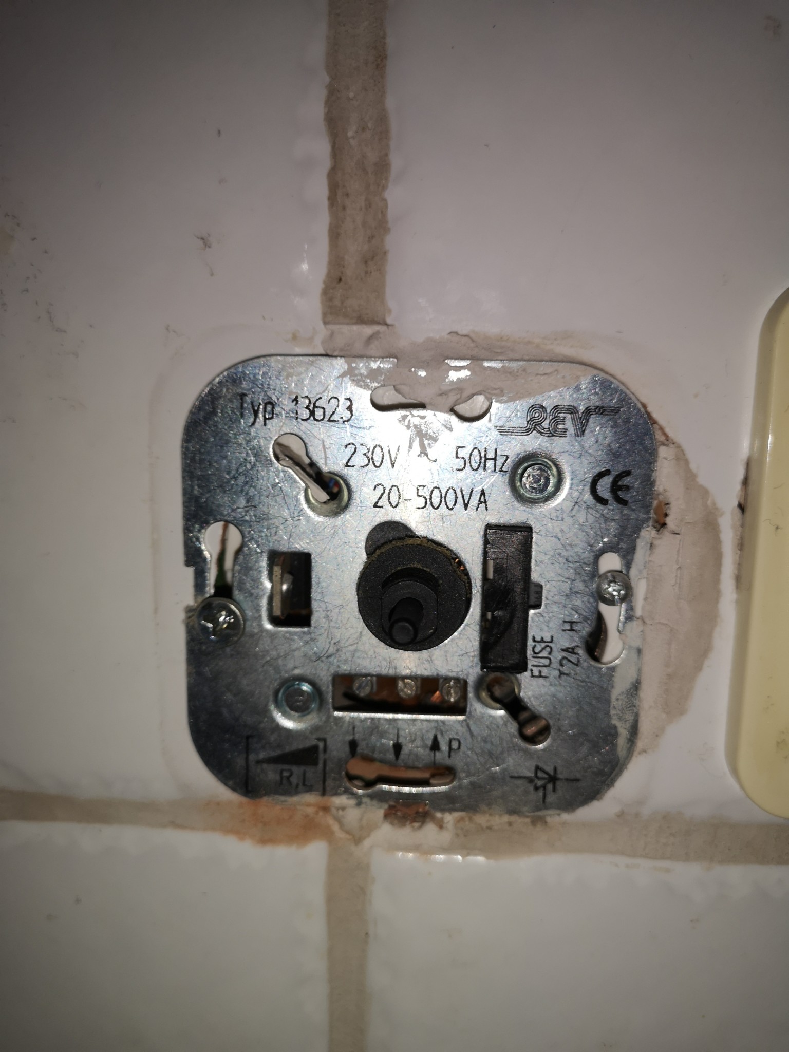 Knapp till dimmer Rev typ 13623 Byggahus.se