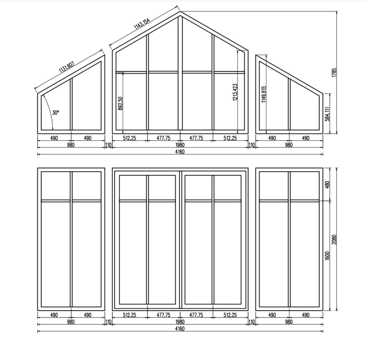 Överbleck vid trekantigt fönster. | Byggahus.se