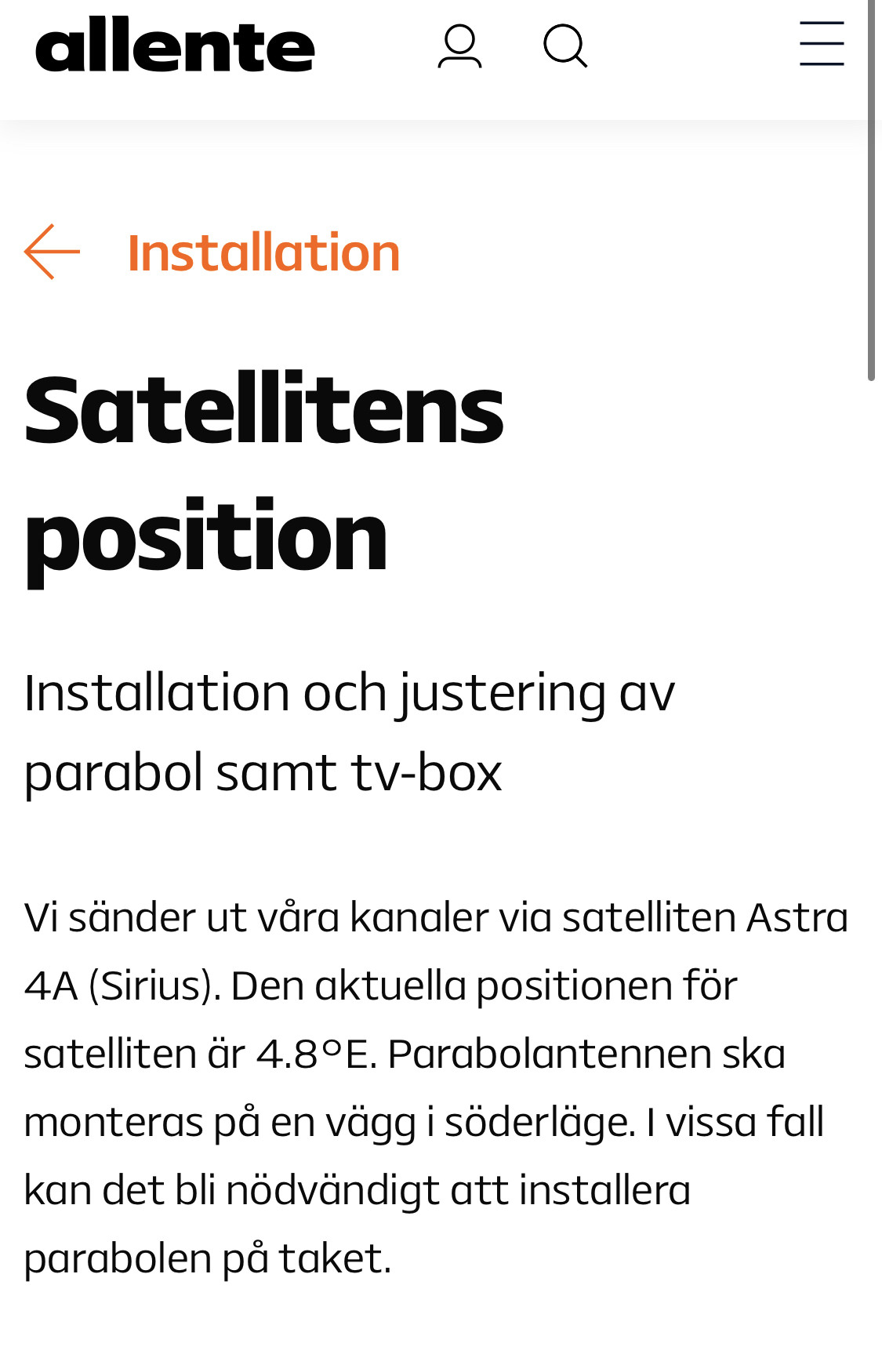 Viasat byter satellit - hur vet man om boxen är uppdaterad OK 