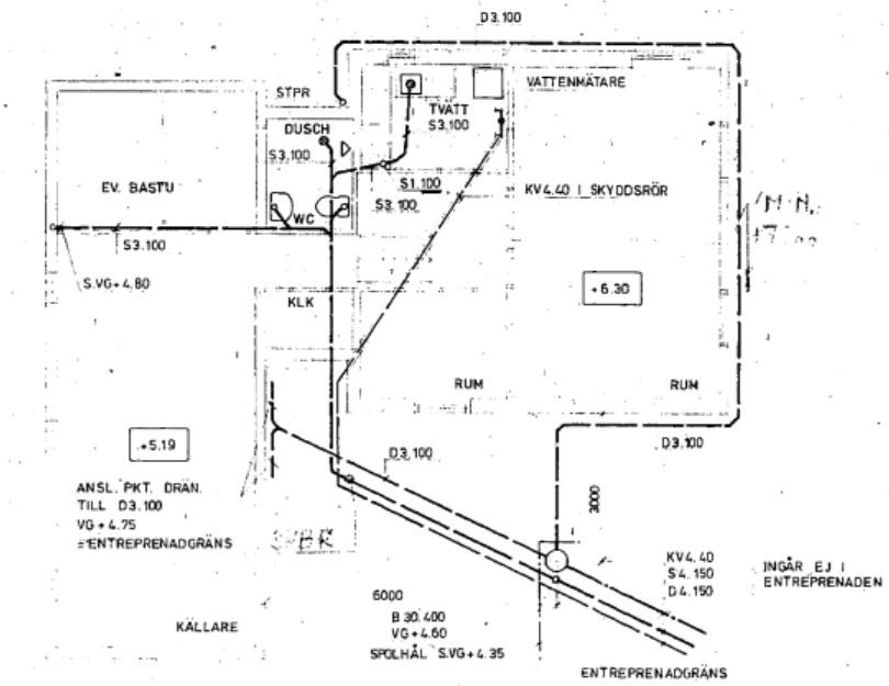 Gammal VA-ritning från 70-talet | Byggahus.se