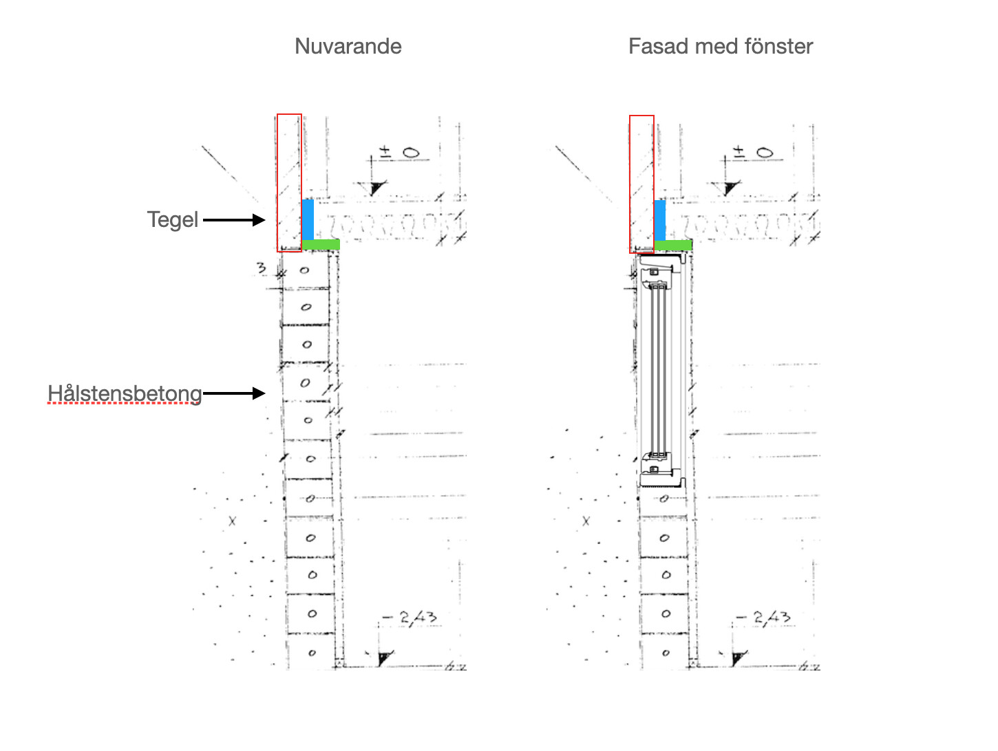 Hål för fönster i tegelfasad | Byggahus.se
