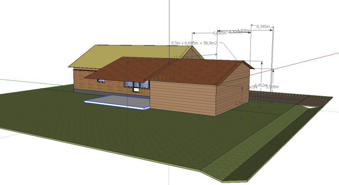 Garage 85x67 Förhöjt 16.7 livar med tak inkl inglasningstak 02.JPG