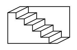 Trappe-illusion tegning der ser ud til at vende om, skaber en optisk illusion med skygger, der spiller med perspektivet. Ligner en umulig trappe.