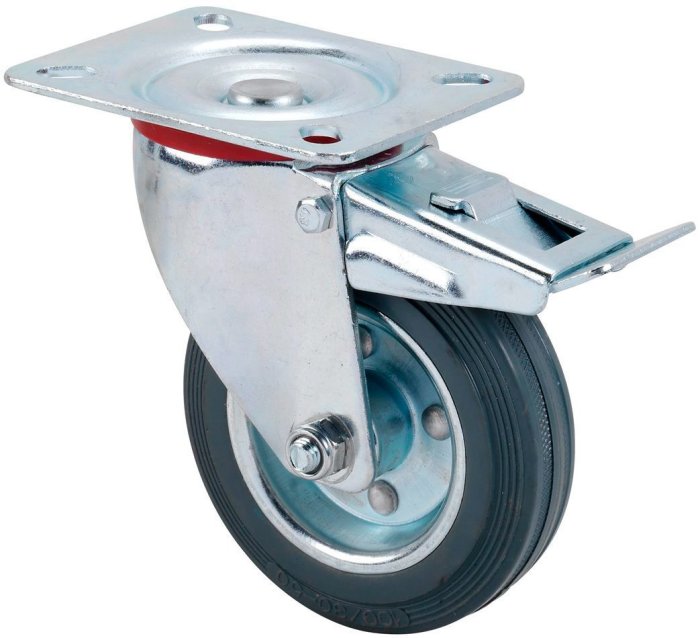 Biltema transporthjul modell 41169 som klarar 90 kg.