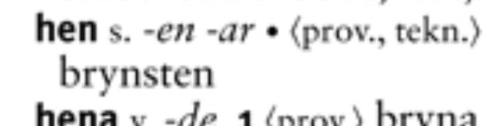Ordboksdefinition av det svenska könsneutrala pronomenet "hen".