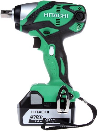 Hitachi WR18DSDL sladdlös slagborr med grön och svart design och 18V 5.0Ah Li-ion-batteri.