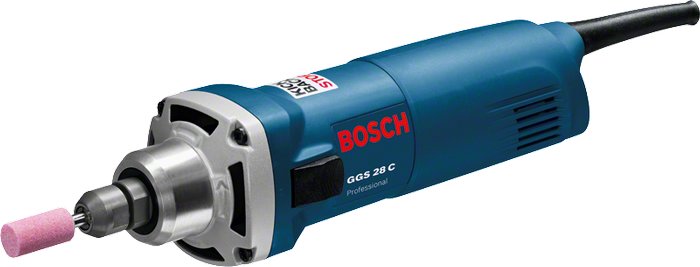 Bosch GGS 28 C professionell rakslip med monterad slipsten.