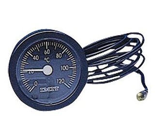 Kapillär termometer med skala 0-120 grader och sensor på en slinga.