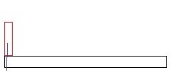 Schematisk illustration av en list limmad mot en bänkskiva med möjliga fästpunkter underifrån.