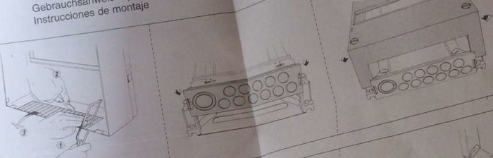 Monteringsanvisning med illustrationer av installation av en elektrisk central och hantering av kablar.