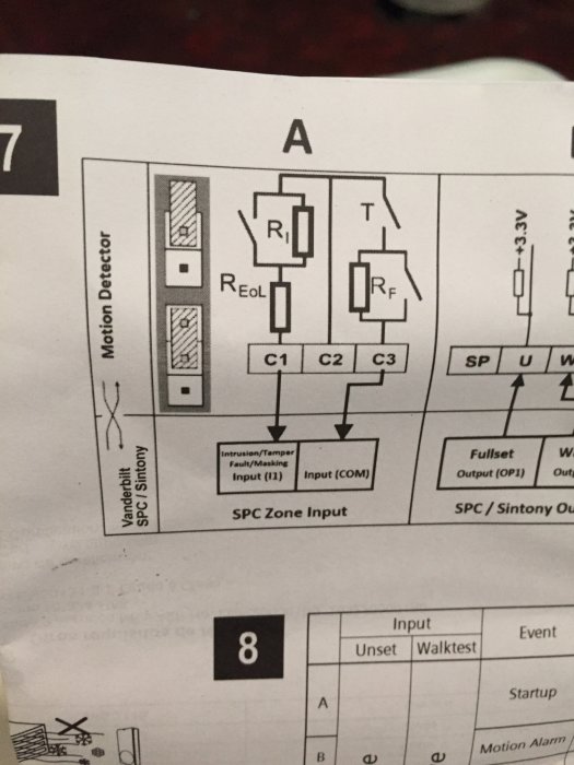 Anvisningsschema för koppling av PDC i12t med ReoL resistor och switchar för larmfunktioner.