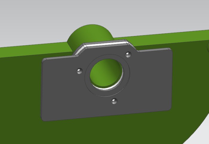 3D-renderad bild av en anpassad ritsknivsmekanism för Wadkin AGS10 såg.