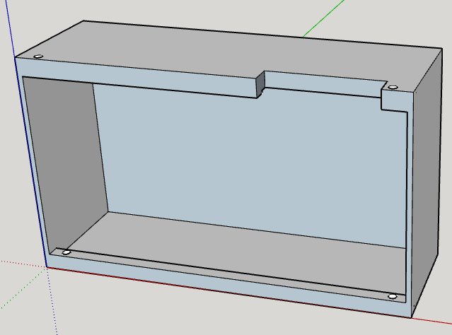 3D-modell av modifierad batterilåda för robotgräsklippare klar för utskrift.