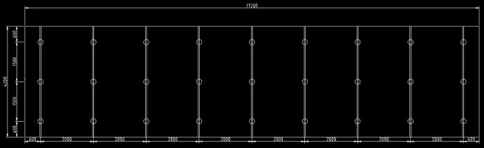 Ritning av altanens grund med dimensioner som visar placering och avstånd mellan plintar samt bjälklagens översikt.