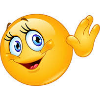 Leende emoji med blinkande öga och en vinkande hand, vilket antyder mysighet eller vänskap.
