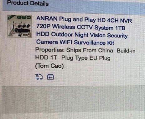 Användarhandbok för ANRAN Plug and Play HD 4CH NVR 720P Wireless CCTV System med 1TB lagring.