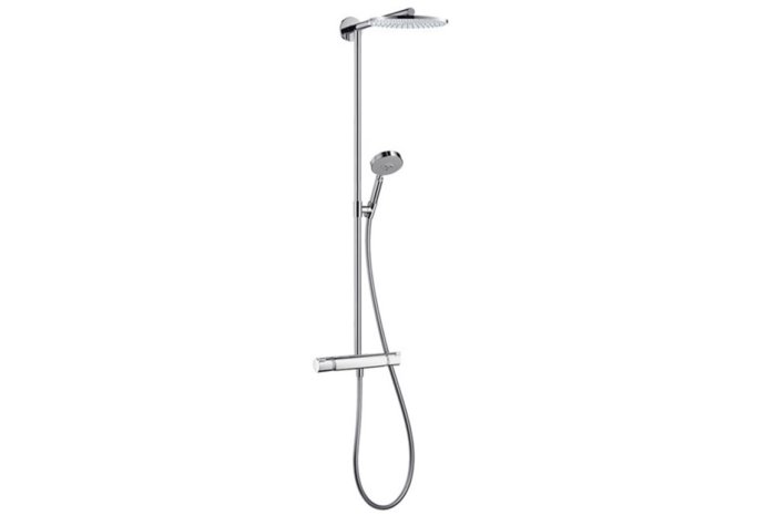 Hansgrohe Raindance Air 240 Comfort Showerpipe med stor takdusch och handdusch.