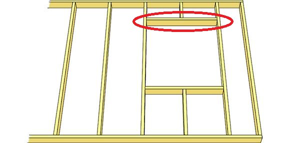 Diagram av träregelverk för byggprojekt med en markerad träregel som ska stå på högkant.