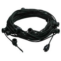 Svart kedjebelysning för byggarbetsplatser med E27 eller B22 socklar.