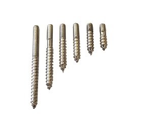 Skruvitapit, erikokoisia ja -pituisia metallitappeja kiinnittämiseen, kuvattuna valkoisella taustalla.