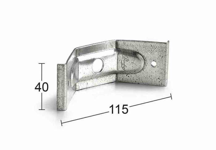 Metalliskt sargbeslag på 40mm höjd och 115mm längd från Habos sortiment.
