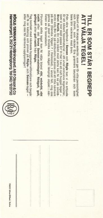 Svartvit bild av en sida med text och streckkoder avsedd för posttjänster.