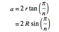 Matematiska formler för att beräkna vinklar med tangens och sinus.