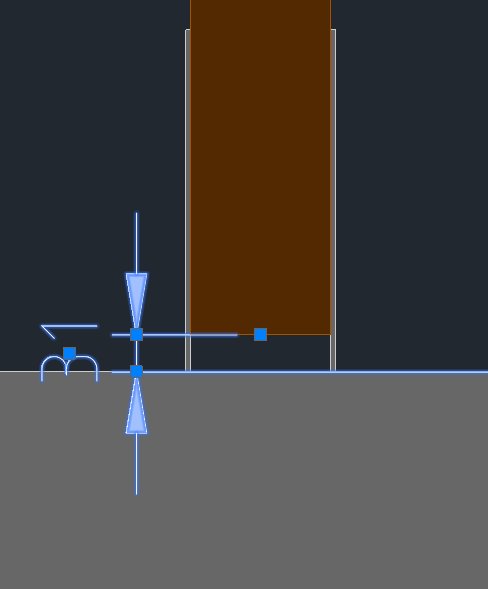 Schematisk illustration av en stolpe monterad med genomgående bult och spacers med 10mm mellanrum för carportbygge.