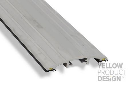 Helt ny 2m lång tröskelsektion från Weatherstop, modell Commercial Door 15mm, stapelbar till 6m.