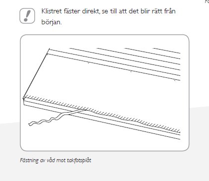 Illustration av en takkonstruktion där fastsättning av vindskiva möter takfotsplåt.