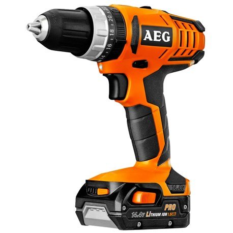 Slagborr/skruvdragare av märket AEG BSB14G2 i nyskick utan synliga skador.