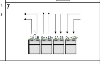 Schematisk illustration av anslutningar för Spck 521-terminaler med märkning och pilar som visar anslutningsvägar.