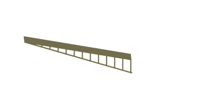 A simple truss design for a ceiling structure with horizontal and diagonal supports, as referenced in the building discussion forum post.