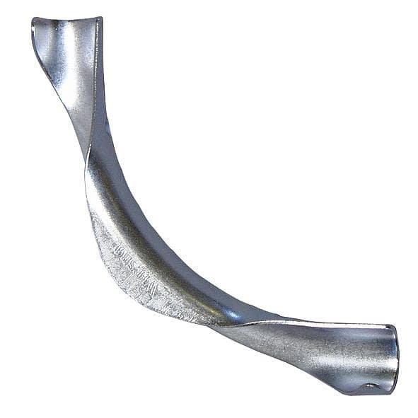 Uponor bockfixtur i metall för VVS-installationer, böjd form utan presskopplingar.