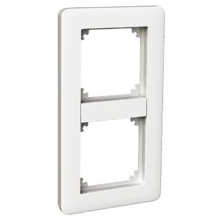 Vit tom eluttagsram utan insatser mot en vit bakgrund.