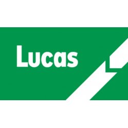 Logotyp för Lucas som liknar en kabel med avbrott.