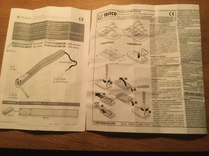 Instruktionsmanual för transformator och fjärrkontroll med skisser och text.