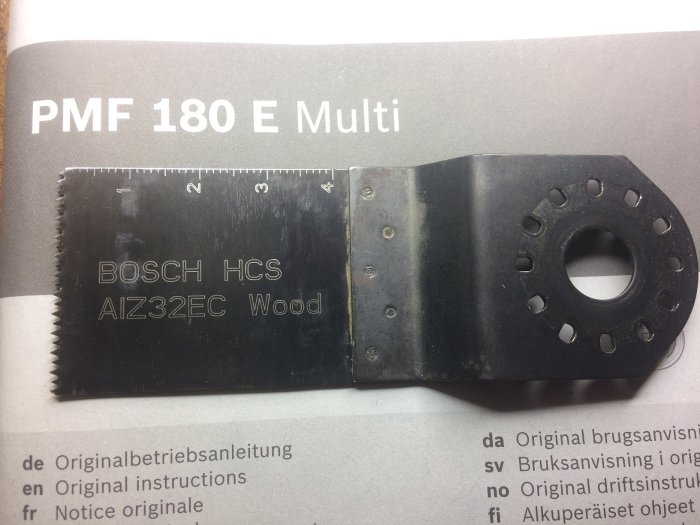 BOSCH HCS AIZ32EC sågblad för trä, kompatibelt med PMF 180 E Multi verktyg.