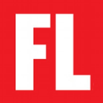 Logotyp bestående av två stora röda bokstäver F och L på en vit bakgrund.