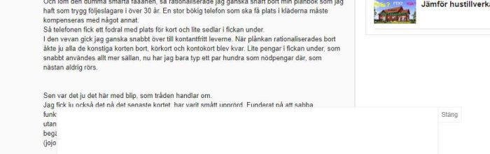 Skärmdump av ett forum med en öppen diskussionstråd och en popup-meddelanderuta.