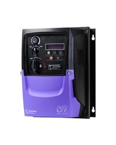 Frekvensomriktare på 0.75 kW för varvtalskontroll av trefasutrustning.