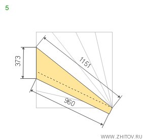 Ritning över trappdesign med måttangivelser i millimeter.