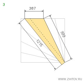 Illustration av en trappdesign med måttangivelser 275, 387 och 969 mm.