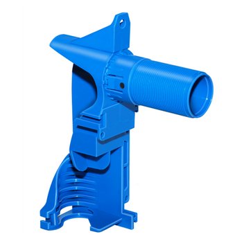 Blå Vatette väggenomföringssystem för rörinstallationer.