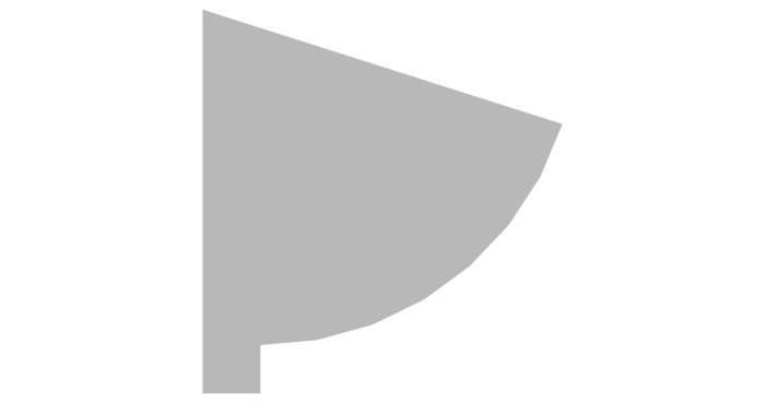 Enkel vit krönlist som avslutar en grå vägg mot en vit takyta, i en stil som passar ett 1920-talshus.