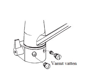 Illustration av en komponent i FMM 4000-serien med anslutning för varmt vatten.