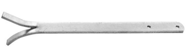 500 mm långt plintjärn med 8 mm tjocklek och 40 mm bredd för byggprojekt.