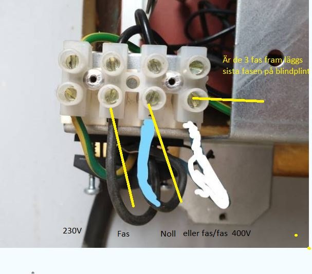 Elanslutningar med märkning och fråga om fasernas anslutning i en diskussionstråd om elkopplingar.