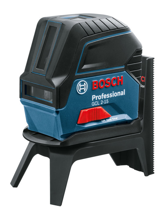 Bosch Professional GCL 2-15 nivelleringslaser på svart stativ för byggprojekt som kakel och uterum.